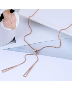 Wholesale Fashion Triangle Titanium Steel Box Chain Necklace 