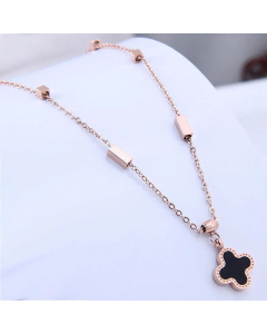 Wholesale Fashion Four-Leaf Titanium Steel Necklace