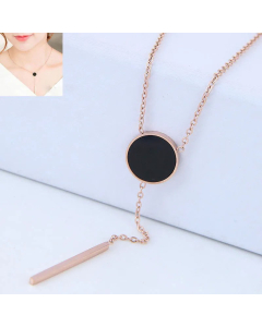 Korean Stainless Steel Fashion Simple Style Round Necklace