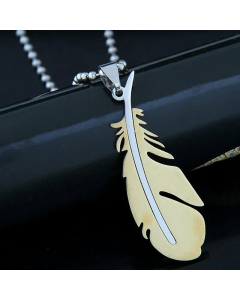 Fashion Feather Necklace Stainless Steel Wholesale