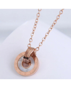 Fashion Simple Roman Numeral Necklace Titanium Steel