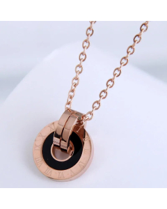 Fashion Simple Roman Numeral Necklace Titanium Steel