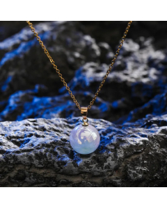 Gold-Plated Colorful Beads Clavicle Chain Mermaid Pearl Necklace Titanium Steel 
