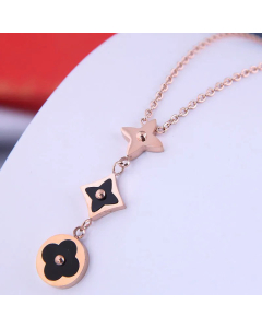 Korean Fashion Flower Necklace Star Stainless Steel