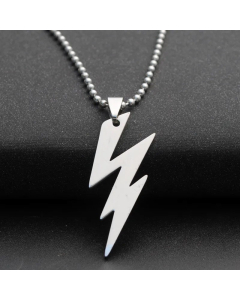 Fashion Lightning Pendant Stainless Steel Necklace Wholesale