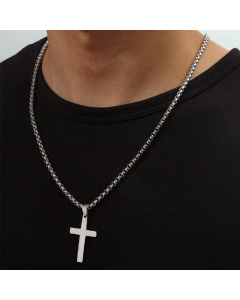 Retro Wild Hip Hop Necklace Couple CrossTitanium Steel Necklace  