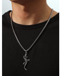 Colorza Hot-Selling Lizard Necklace Fashion Casual Trend Men Necklace