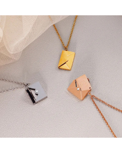 Fashion New Envelope Ladies Stainless Steel Pendant Necklace