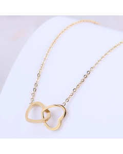 Korean Fashion Heart Titanium Steel Necklace Wholesale Colorza