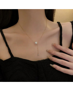 Mermaid Pearl Necklace Women High-End Net Red Niche Fashion Necklace Collarbone Chain 2023 New Trendy