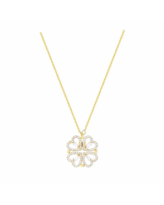 Heart-Moving Four-Leaf Clover Pendant Fashionable Multi-Wear Micro-Encrusted Zircon Pendant Necklace