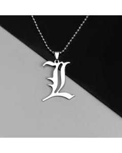 Death Note L Cross Stainless Steel Necklace Wholesale