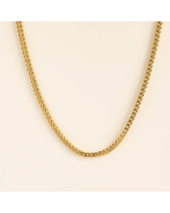 Hip Hop Cuban Link Chain Four-Sided Grinding Square Keel Chain Stainless Steel Titanium Steel 