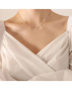 2023 Minimalist Exquisite All-Match Heart Necklace Niche Design Titanium Steel Gold-Plated Collarbone Necklace 