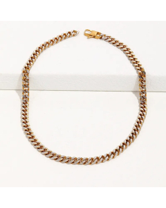 Fashion 14K Gold Plated Titanium Steel Simple Thick Necklace