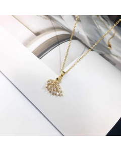 Fashion Titanium Steel Swan Shaped Contrast Color Necklace