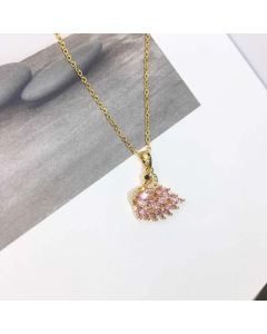 Fashion Titanium Steel Swan Shaped Contrast Color Necklace