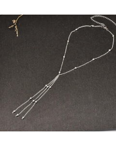 Fashion Simple Style Beads Short Chain Necklace Titanium Steel