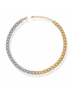 Two-Color Fashion Ornament Titanium Steel Necklace Accessories