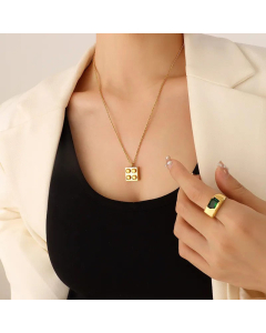 Fashion 18K Gold Puzzle Simple Titanium Steel Accessories Wholesale