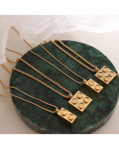 Fashion 18K Gold Puzzle Simple Titanium Steel Accessories Wholesale