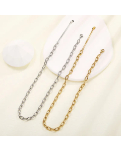 Fashion Female Titanium Steel O-Shaped Pure Non-Fading Necklace