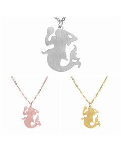 Fashion Stainless Steel Mermaid Shape Pendant Necklace