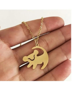 New Cute Lion Baby Shape Pendant Stainless Steel Necklace