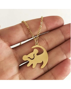 New Cute Lion Baby Shape Pendant Stainless Steel Necklace