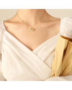 Female Titanium Steel Material Fashion Multi-Layer Stitching Elephant Clavicle Necklace 