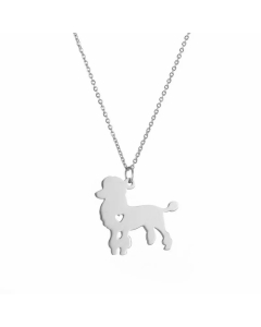 Fashion Heart Shaped Dog Shaped Stainless Steel Animal Necklace
