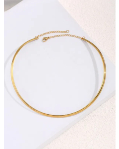 Fashion 18K Gold Creative Simple Ornament Stainless Steel Necklace
