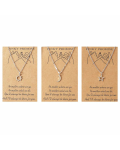 Fashion Handmade Stainless Steel Sun Moon Star Shaped Clavicle Chain Necklace