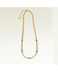 Fashion Female Titanium Steel Simple Zircon Snake Bone Necklace Bracelet