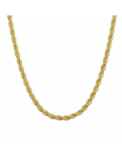 Hip Hop Accessories Gold-Plated Thick Hemp Flowers Stainless Steel Chain Necklace