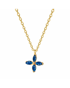 Temperament Inlaid Zircon Four Leaf Clover Titanium Steel Artificial Gemstones Necklace Plating Stainless Steel Necklaces
