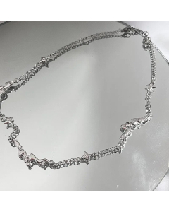 2023 New Lava Eight-Pointed Stars Clavicle Chain Stainless Steel Necklace