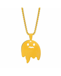 Couple Plating Stainless Steel Necklaces Cute Ghost Stainless Steel Necklace 