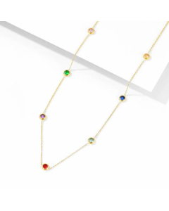 2023 New Fashion Zircon Inlaid Clavicle Chain Necklace Titanium Steel 