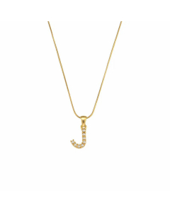 Temperament 26 Letter Plating Inlaid Pearls Stainless Steel Pearl Necklace