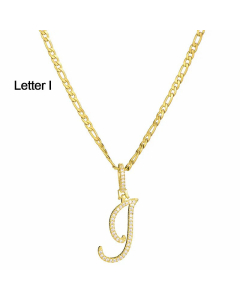 Fashion Stainless Steel Simple Large Hip Hop Letters Pendant Necklace