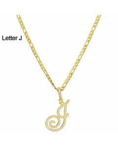 Fashion Stainless Steel Simple Large Hip Hop Letters Pendant Necklace