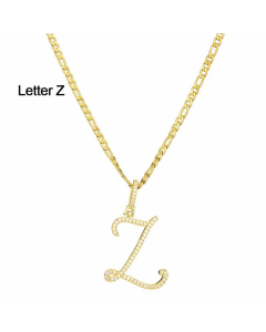 Fashion Stainless Steel Simple Large Hip Hop Letters Pendant Necklace