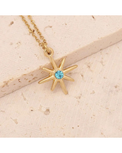 Women Fashion Tree Star Eye Stainless Steel Necklace Plating Zircon 1 Piece