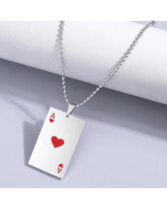 Fashion Playing Card Stainless Steel Necklace Plating No Inlaid Necklaces