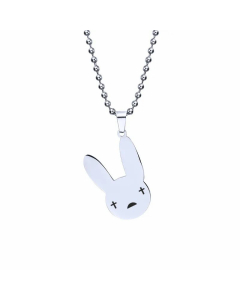Women Fashion Rabbit Plating Titanium Steel Necklaces Letter Stainless Steel Necklace