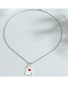 Fashion Poker Stainless Steel Necklace Unisex Polishing No Inlaid Necklaces
