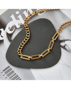 Hip Hop Fashion Clavicle Chain Stitching Chain Necklace Stainless Steel