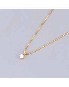 Women Plating Rhinestones Stainless Steel Necklaces Commute Geometric Titanium Steel Necklace 