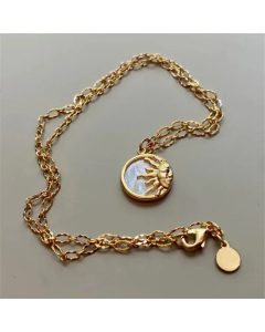 New Style Stainless Steel Sun Moon Totem Pendant Necklace